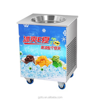 Koelkast Yoghurt Ijs Roll Apparatuur Maquina De Rollo De Helado Frito Commerciële Mini Gebakken Ijs Machine Voor Verkoop