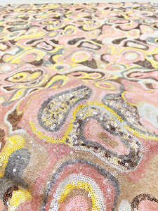 Nhà thiết kế nổi tiếng trình diễn thời trang Sequins đầy đủ thêu ren vải cho Haute Couture - Product Image 3