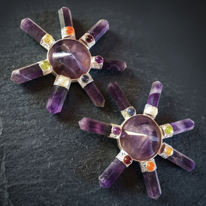 Generador de Energía de 7 Chakras de Amatista Hecho a Mano al por Mayor, Piedra Natural con Temática de Reiki y Estilo de Mascota Hecha a Mano con Hadas y Feng Shui - Product Image 4
