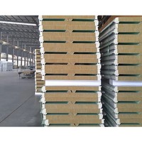 Panel Sándwich de Lana de Roca con Borde Sellado de Poliuretano de Alta Calidad, Ignífugo, Impermeable, Aislamiento Térmico, Ecológico para Techos
