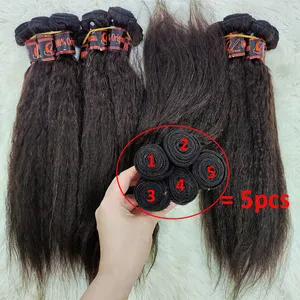 Letsfly गांठदार सीधे मानव बाल 40g/पीसी सस्ते लंबी रेमी बाल बंडलों बाने सस्ते थोक खरीदें 20PCS फैक्टरी WholesalesFree शिपिंग