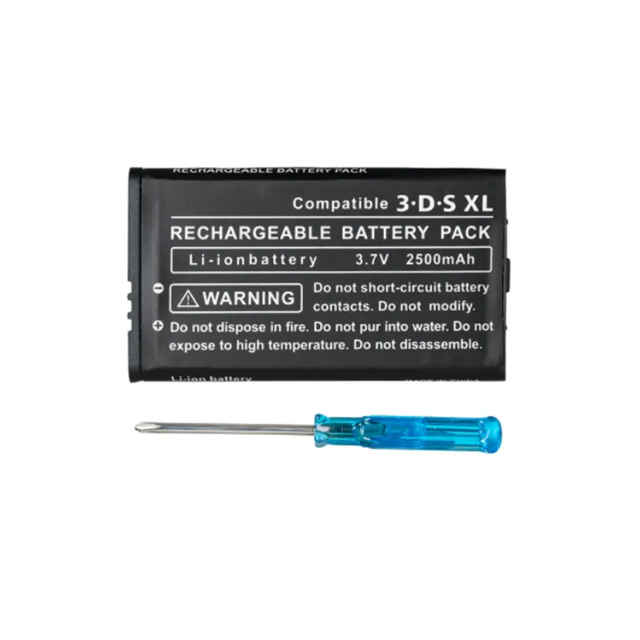 3.7V 2500mAh Rechargeable Battery and Tool Kit Pack for N 3DS LL/XL Battery Replacement