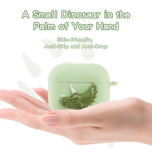 Étui en Silicone pour écouteurs Apple <span class=keywords><strong>AirPods</strong></span> Pro 2 3, Design <span class=keywords><strong>dinosaure</strong></span> 3D personnalisé Unique - Product Image 5