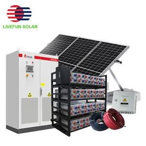 新能源锂电池30KW混合太阳能系统太阳能发电系统50kw 100kw纯正弦波逆变器商用Teeno Power