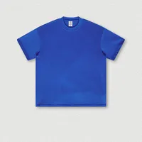 Kustomisasi pabrik kaus kelas berat Streetwear 300 Gsm kaus uniseks T Shirt ukuran besar bahu jatuh kaus berat