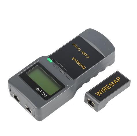 SC8108 Portable LCD Network Tester Meter&LAN Phone Cable Tester & Meter With LCD Display RJ45 networks tester