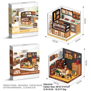 Nuevo Kit de Casa de Muñecas en Miniatura, Tienda de Flores, Diorama de Madera, Kits de Construcción, Cafetería, Rincón de Lectura, Rompecabezas 3D de Madera - Product Image 2