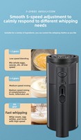Batteur Électrique Manuel Durable pour la Maison, 5 Vitesses Réglables, Double Fouet en Acier Inoxydable, Outil de Cuisson et de Pâtisserie