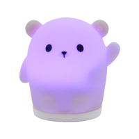 Mini lampe de poche LED personnalisée porte-clés veilleuse porte-clés petit ours en silicone lampe cadeau