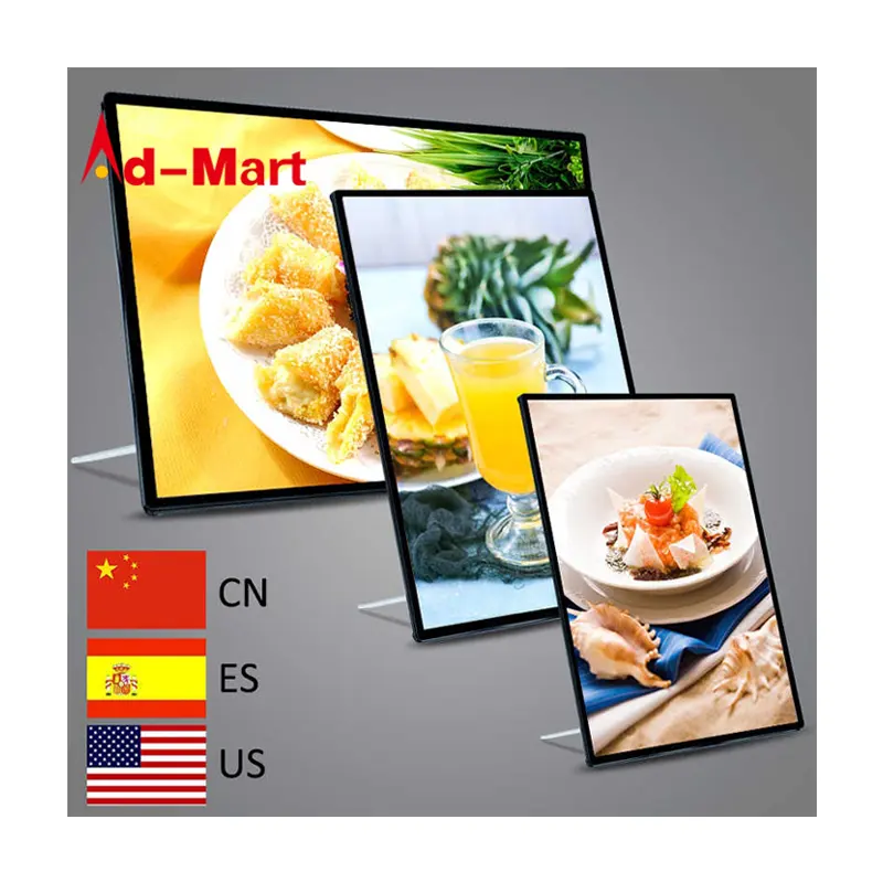 Restaurants Menu LED Light Box Advertising Poster Frame Illumination Billboard Marketing Product LED Light Box Wide Range If Use