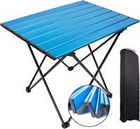 Vente en gros de table pliable légère en aluminium de couleur personnalisée petite table de camping pliante pour le camping en plein air