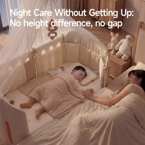 <span class=keywords><strong>Cuna</strong></span> Moderna para Bebé con Ruedas, Extensible, Sólida, con Barandilla Protectora y Almohadilla <span class=keywords><strong>de</strong></span> Crecimiento, Ideal para Recién Nacidos - Product Image 4