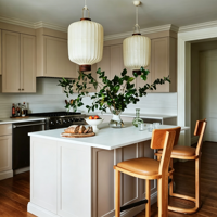 Set Kabinet Dapur Modern Ramah Lingkungan CBMmart dengan Meja Dapur dan Keran, Siap Rakit, Dapur Modular Kecil untuk Penggunaan di Rumah