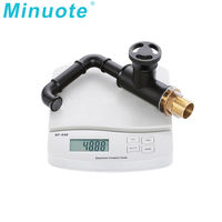 Robinet de lavabo industriel en or style tuyau mitigeur or chaud froid vente chaude