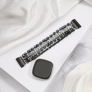 <span class=keywords><strong>Bracelet</strong></span> perlé pour <span class=keywords><strong>femme</strong></span> pour <span class=keywords><strong>fitbit</strong></span> Versa 3/4 bijoux <span class=keywords><strong>bracelet</strong></span> perlé pour <span class=keywords><strong>fitbit</strong></span> Versa 3/4 cristal perlé élastique flèche <span class=keywords><strong>bracelet</strong></span> de montre - Product Image 5