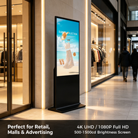 Pantalla Digital Interactiva con Soporte de Piso para Interiores DDP 43 65 Pulgadas 4K LCD, Tótem con Pantalla Táctil, Kiosco Publicitario para Tiendas