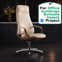 Chaise de bureau ergonomique en cuir de luxe italienne moderne avec fonction de réclinaison et de levage pour la maison, le bureau et l'hôpital