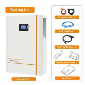 แบตเตอรี่ลิเธียม LiFePO4 แบบติดผนังสีขาว ขนาด 51.2V 200AH น้ำหนัก 95 กก. กำลังไฟ 10kW 7kW 5kW ระบบ CAN สำหรับเก็บพลังงานภายในบ้านและระบบไฟฟ้ากริด - Product Image 3