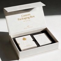 Boîte magnétique personnalisée et boîte en papier PR de luxe blanc ivoire haut de gamme et emballage de boîte cadeau sophistiqué