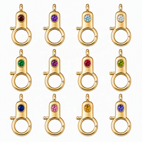 YUNCHENG Fabricant de bijoux sur mesure, pendentif breloque vintage plaqué or 18 carats avec fermoir mousqueton et zircon cubique pour la création de bijoux