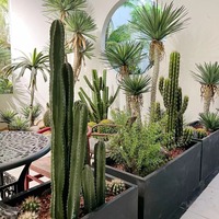 Cactus artificiel en PU de style nordique, Colonne de cactus, Plante du désert en pot pour la décoration intérieure et extérieure et l'aménagement paysager