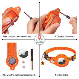 Collares de Lujo para Mascotas (Perros y Gatos) con AirTag, de Nailon Premium, Reflectantes, con Logotipo Personalizado, Venta al Por Mayor - Product Image 2