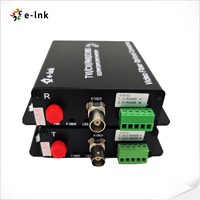Convertidor de Video CCTV E-link 1 Canal 5MP HD-AHD/HD-CVI/HD-TVI/CVBS 4 en 1, Convertidor de Video a Fibra Óptica para Cámaras PTZ