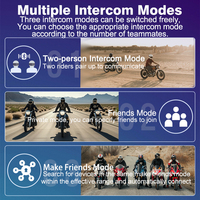 Casque de moto MAXTO M6S avec interphone multi-personnes à mise en réseau automatique, étanche, en silicone, côté droit, autonomie de 12 heures
