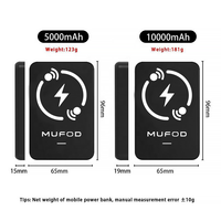Mufod – Chargeur externe portable 5000/10000 mAh pour téléphone, accessoires de station d'alimentation 5000 mAh, batterie externe magnétique 10000 mAh