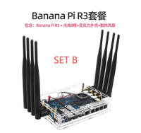 Ensemble GGDX Banana Pi Bpi-r3, Mediatek Mt7986, 2 Go de RAM DDR4, 8 Go de mémoire flash eMMC, port réseau 5 Gbe, SFP 2.5 Gbe, routeur intelligent OpenWrt Linux