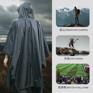 Impermeable 3 en 1 para Exteriores, con Capucha, <span class=keywords><strong>Sin</strong></span> <span class=keywords><strong>Mangas</strong></span>, para Motocicleta, Camping, Senderismo, Viajes, Escalada - Product Image 4