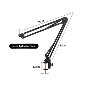 ขาตั้งไมโครโฟนแบบปรับได้ สีดำ ขาตั้งแบบแขนกรรไกร - Product Image 3