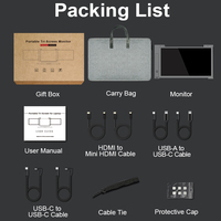 Monitor Portátil de Doble Pantalla de 15.6 Pulgadas para Ordenes al por Mayor, Extensor de Pantalla USB C para Laptop, Monitor Triple Plug & Play para Gamers