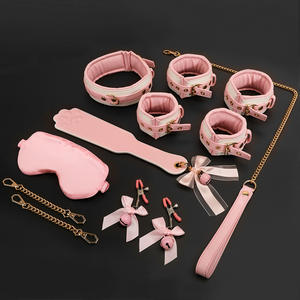 Conjunto de 6 piezas para bondage, esposas para coqueteo y entrenamiento, antifaz, collar para el cuello, para adultos. - Product Image 2