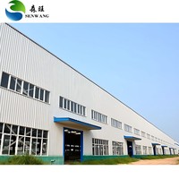 Almacén de Estructura de Acero Prefabricado Moderno y Ecológico, Edificio Metálico Ligero para Pequeñas y Medianas Empresas