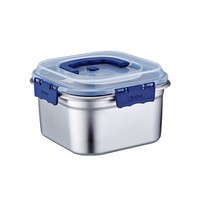 Vente en gros de boîte à lunch Bento élégante Récipient alimentaire hermétique en acier inoxydable Pique-nique extérieur portable