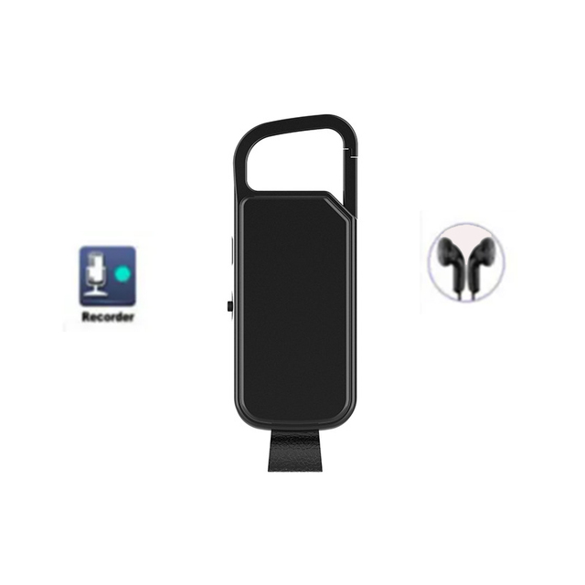 38 Hours Recording  HD Noise Reduction   MP3 Player  Keychain Voice Sound Recorder