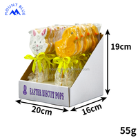 Galletas Festivas de Alta Calidad con Forma de Conejo y Pato de Pascua, Dulces y Saladas, con Cintas Amarillas Vibrantes, en una Caja Atractiva
