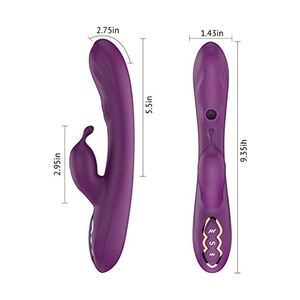 ドロップシッピングウサギのバイブレーター現実的なディルドGスポットバイブレーター大人のおもちゃ女性強力なデュアルモトスラスト回転ディルド - Product Image 2