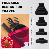 Diffuseur de sèche-cheveux universel pliable en silicone durable avec design professionnel de qualité salon pour les voyages