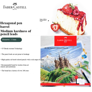 Ensemble de crayons de couleur à base d'huile Faber-castell, 48 couleurs, série Castle, pour dessin et croquis artistiques - Product Image 2