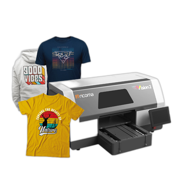 RiCOMA Manufacturer 40*50cm 3 1600 Dtg Printer Dtg Printer Direct to T-shirt Printing Machine
