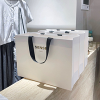 Bolsas de Papel para Compras con Logotipo Personalizado al por Mayor, Bolsas de Regalo de Papel Blanco de Lujo Grandes para Ropa y Negocios