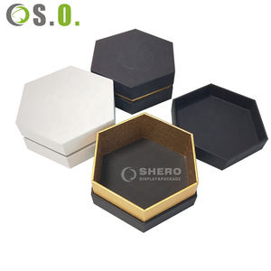 Caja de Joyería Hexagonal Creativa de Fábrica, Diseño Personalizado, Caja de Papel para Set de Joyería de Boda con Logotipo Personalizado, Caja de Almacenamiento de Joyería - Product Image 1