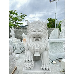 Guardian Outdoor Custom Lion Foo Fu Dog Estatua Superficie pulida Tallada a mano Durable Vietnam Estilo chino moderno 1 año de garantía - Product Image 3