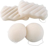 Baby-Safe Organic Konjac Facial Sponge avec Aloe | Hypoallergénique naturel 100%, nettoyage doux pour les peaux sensibles et les nouveau-nés