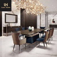 Table à manger en marbre, luxe, haute qualité, durable, élégante, pour salle à manger, appartements et meubles de maison