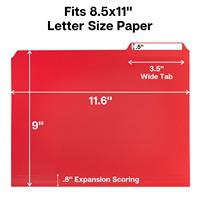 Promocional Classic 1/3-Cut Tabs Letter Size 8-1/2 "X 11" Material PP Carpetas de archivos Manila con logotipo personalizado