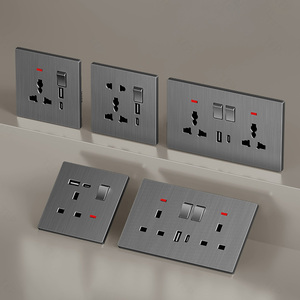 TEP L8 Module de prise murale pour ordinateur, données, <span class=keywords><strong>internet</strong></span>, téléphone, satellite, TV, avec effet brossé, RJ45, pour bureau - Product Image 3