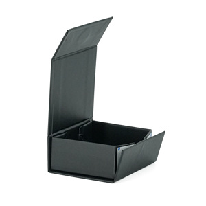 Caja de Regalo Magnética de Lujo Personalizada en Forma de <span class=keywords><strong>Libro</strong></span>, Embalaje de Cartón Rígido Negro con Recubrimiento UV, Cierre Magnético Reciclable para Vitaminas - Product Image 4